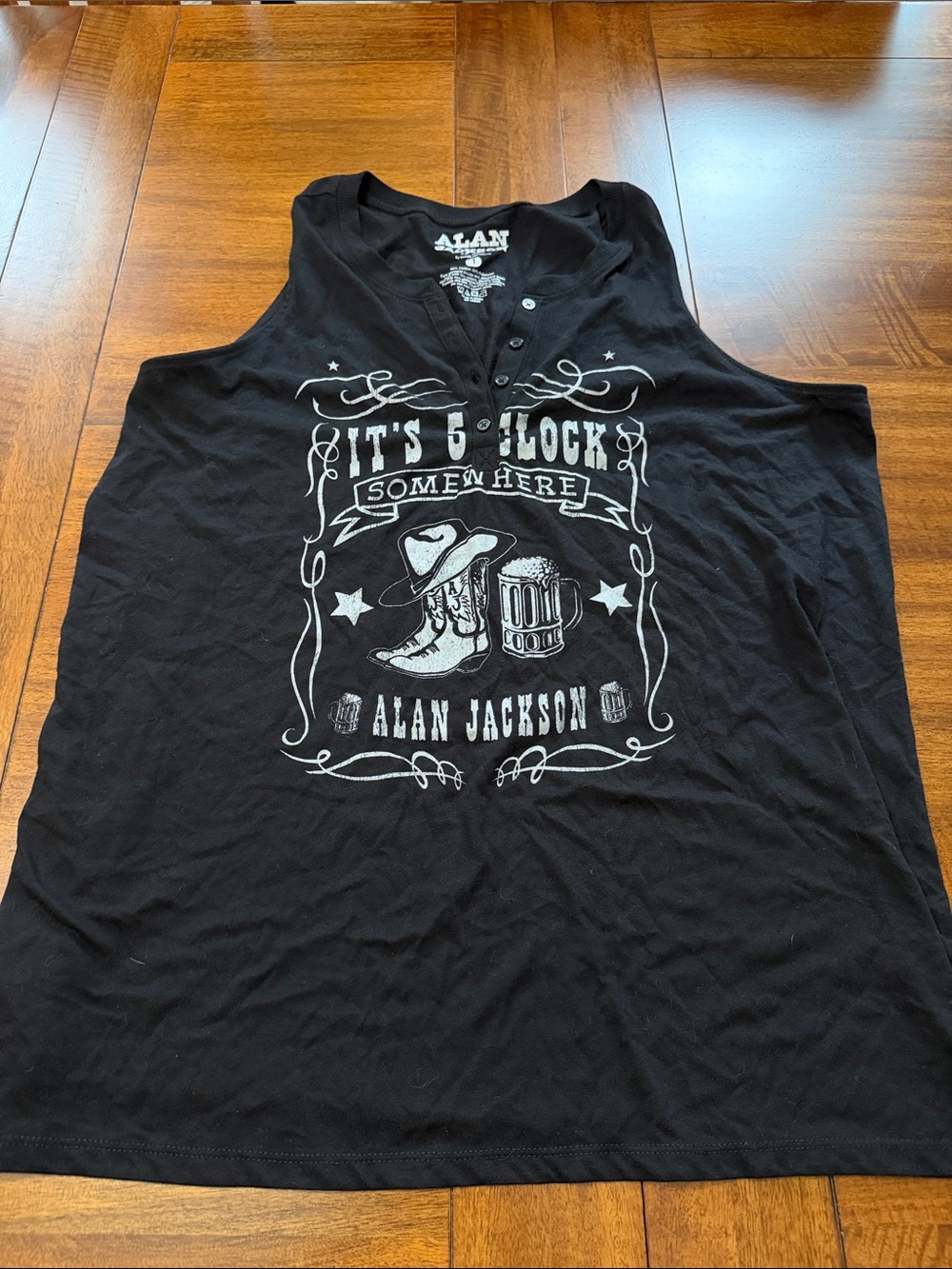 torrid Black Tank with White 'It's 5 O'Clock Somewhere' Graphic